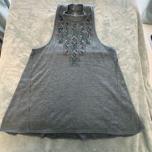 Abercrombie & Fitch Sweater Womens XS Teal Green Racerback Sleeveless SW beading